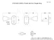 3 PER SIDE SERIES / Plastic Button / Single Ring