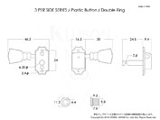 3 PER SIDE SERIES / Plastic Button / Double Ring