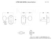 3 PER SIDE SERIES / Metal Button / Single Ring