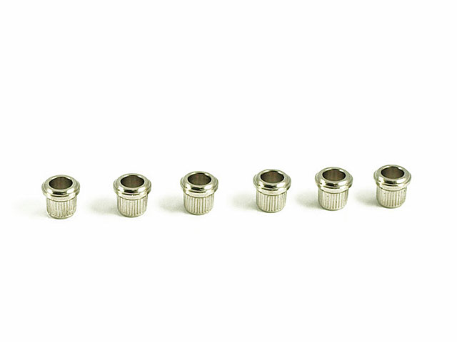 TUNER BUSHINGS FOR GIBSON (SET 6) (1/4 ID) Nickel
