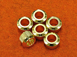 TUNER BUSHINGS FOR NEW FENDER (SET 6) (1/4 ID) Gold